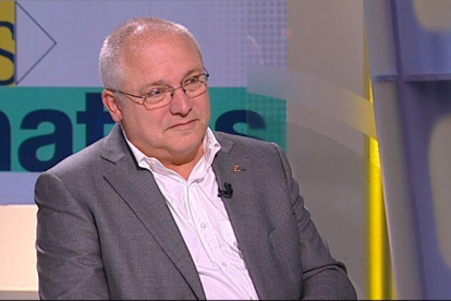 El conseller de Cultura, Lluís Puig, durant l'entrevista a TV3.