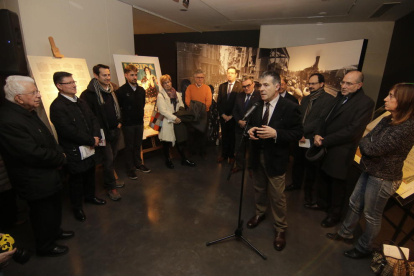 Inauguració oficial de l’exposició, ahir al Museu de Lleida.