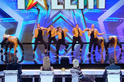 Un moment de l’actuació del grup lleidatà Flow Up al programa ‘Got talent’ de Telecinco.