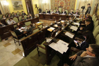 Imatge d’arxiu de la sessió de l’últim ple de l’ajuntament de Lleida.