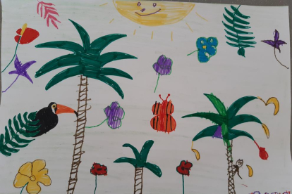 A l'Eduard de 5 anys li agradaria anar de vacances a una selva tropical com a la Polinesia ;)