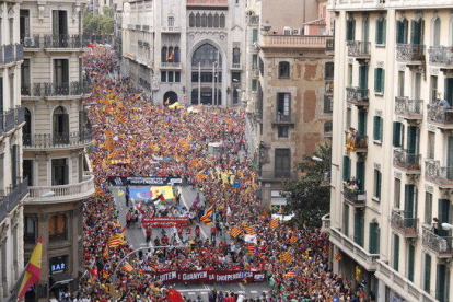 La manifestació de la Diada a Barcelona el 2021.