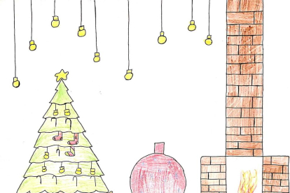 L'Izan Seguès de Lleida, de 10 anys d'edat ens diubuixa com és el seu menjador de casa quan arriba el Nadal!