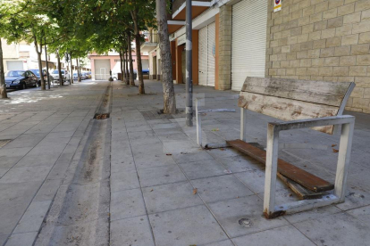 L'associació de veïns de la Bordeta ha demanat a l'ajuntament que repari els cinc bancs que hi ha en una plaça del carrer Àger l'estat dels quals és “deplorable”.