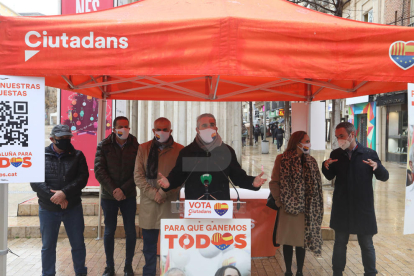 Acte de campanya de Ciutadans a Lleida, amb Carlos Carrizosa