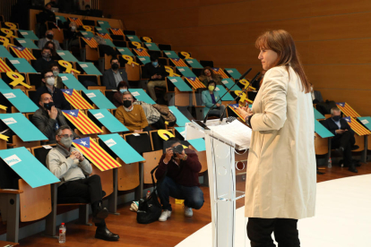 Acte de campanya de Junts a Lleida, amb Laura Borràs