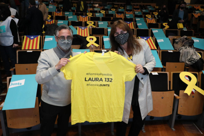 Acte de campanya de Junts a Lleida, amb Laura Borràs