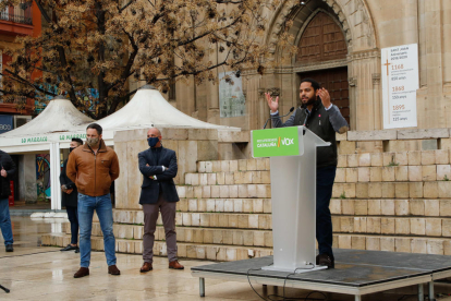 Acte de campanya de Vox a Lleida, amb Santiago Abascal
