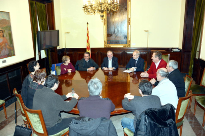 La reunió entre Reñé i la nova junta de la DOP Garrigues.