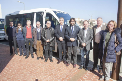 Presentación ayer en Cervera de las nuevas líneas de buses.