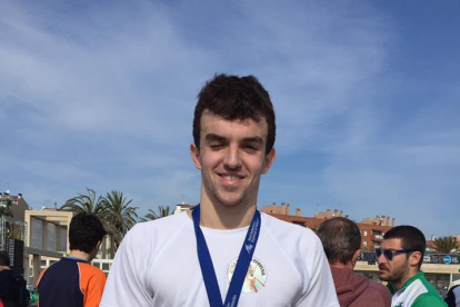 Ferran Julià, el sábado tras conseguir la medalla en Mataró.