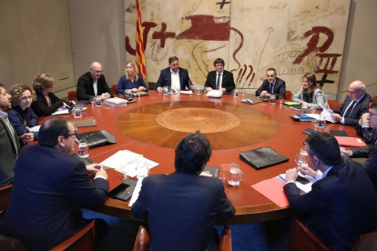 La reunió del consell executiu del Govern.
