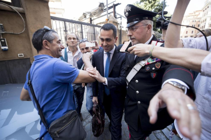 El líder de la Liga, Matteo Salvini, llega a la Cámara baja de Roma.