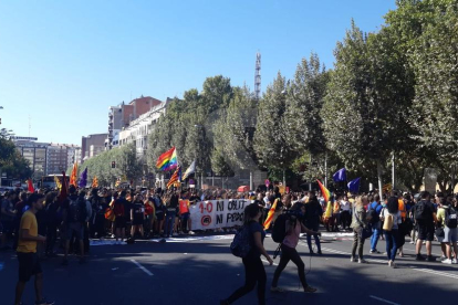 Inici de la manifestació d'estudiants a la rambla d'Aragó