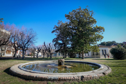 Vista general de los jardines del hospital Santa Maria de Lleida. 