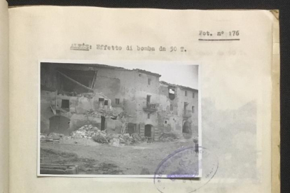 Alfés i Castelldans després dels bombardejos.