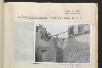 Alfés y Castelldans tras los bombardeos.