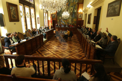 El ple de la Diputació de Lleida d'aquest mes de març.