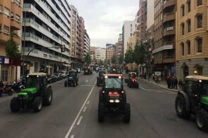 Una tractorada a Lleida el maig del 2016.