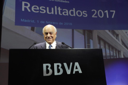 Francisco González, presidente del BBVA, ayer.