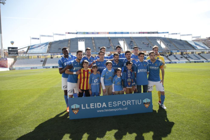 Formación inicial del Lleida el pasado domingo ante el Formentera.