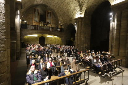 La iglesia de Sant Llorenç se llenó ayer de público para disfrutar del concierto de Christian Tarabbia.