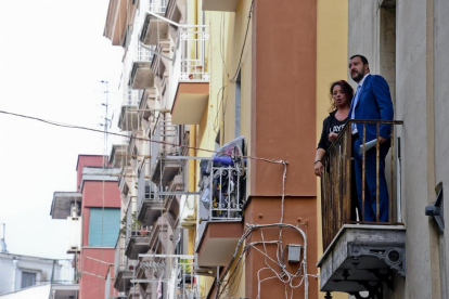 El ministro del Interior, Matteo Salvini, ayer, en Nápoles.