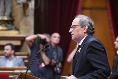 El president Torra fue tajante en su discurso en el Parlament advirtiendo a Pedro Sánchez que “la solución no es un nuevo Estatut”.