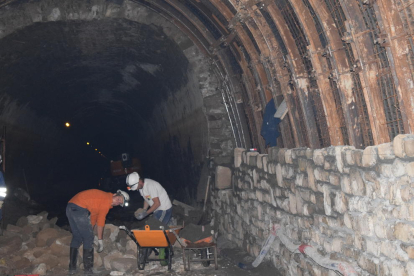 Estado del túnel antes de las obras de reforma.