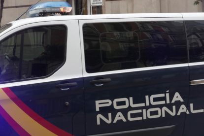El vehicle policial que ha transportat Junqueras des dels calabossos de l'Audiència Nacional fins al Suprem.