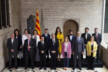 Foto de família del nou govern de la Generalitat,