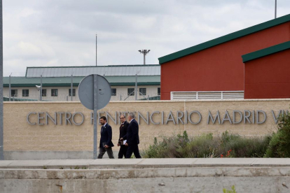 El presidente de la Generalitat, Quim Torra, este lunes en la prisión de Estremera.