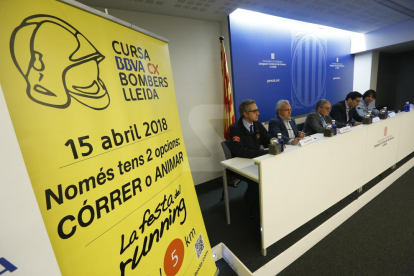 La presentació de la Cursa Bombers de Lleida.