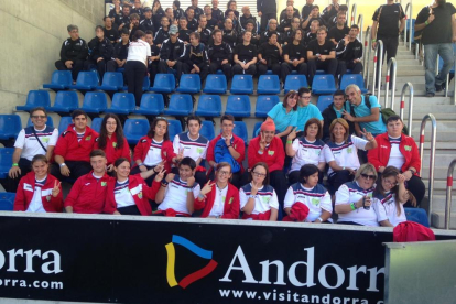 Los representantes de Aspros que participan en los Special Olympics durante este fin de semana.
