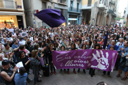 Una protesta a Lleida contra la sentència de La Manada.