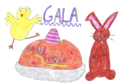 La Gala Clemente de 7 anys, de Lleida, us desitja una Bona Pasqua i vol compartir amb vosaltres la mona que li agrada