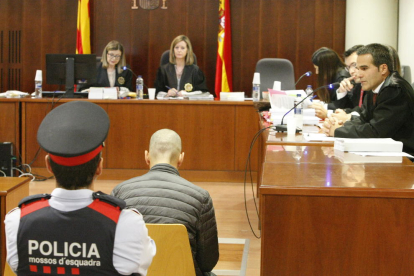 Josep Sopena Guasch, ahir al banc dels acusats de l’Audiència de Lleida en un judici amb jurat popular.