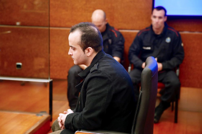Imagen del acusado en el juicio celebrado ayer en Vitoria.