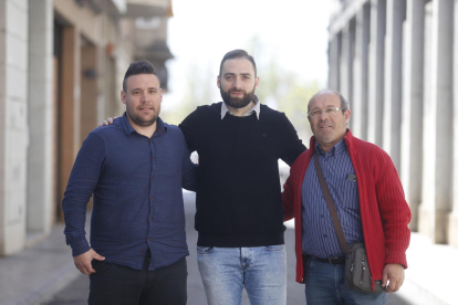 Jordi Capdevila, Lluís Rodero y Ramon Porta, técnico, director deportivo y presidente del Vila-sana.