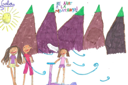 La Gala Clemente de 7 anys ens dibuixa el seu estiu a la muntanya.