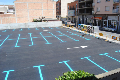 El nuevo estacionamiento de la calle Crist Rei de Mollerussa.