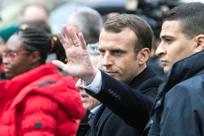 El presidente francés, Emmanuel Macron, el domingo pasado en París.
