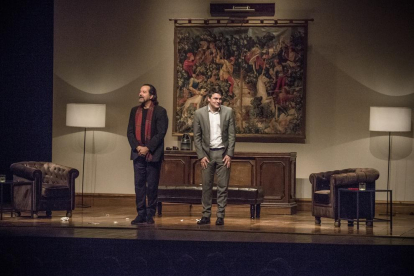 Abel Folk i Roger Coma, diumenge passat al Teatre Ateneu.