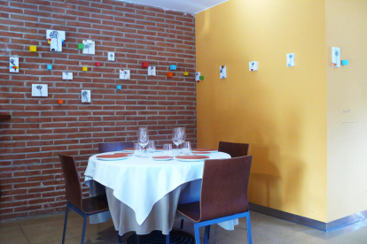 Instalación ‘Jardí III’, obras de Massana en el restaurante Lo Ponts.