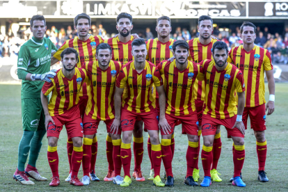 Formación inicial del Lleida, en el partido del pasado domingo en Castellón.