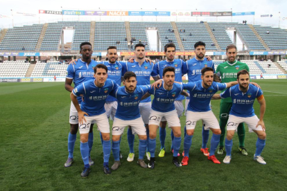 Formació inicial del Lleida en el partit que va guanyar diumenge davant de l’Alcoià.