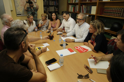 La reunió de l'executiva del PSC de Lleida.