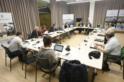 Reunión ordinaria ayer en la diputación de Lleida del patronato de la Fundació Julià Carbonell.