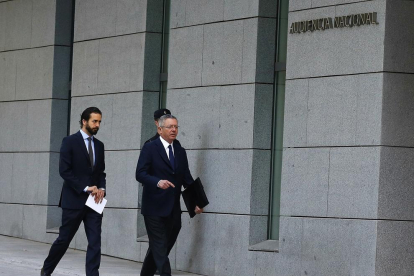 L’expresident madrileny Alberto Ruiz-Gallardón, arriba a l’Audiència Nacional per declarar.