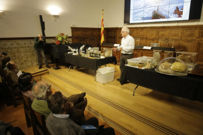 Josep Maria Gili, durante su conferencia de ayer en el Institu d’Estudis Ilerdencs.